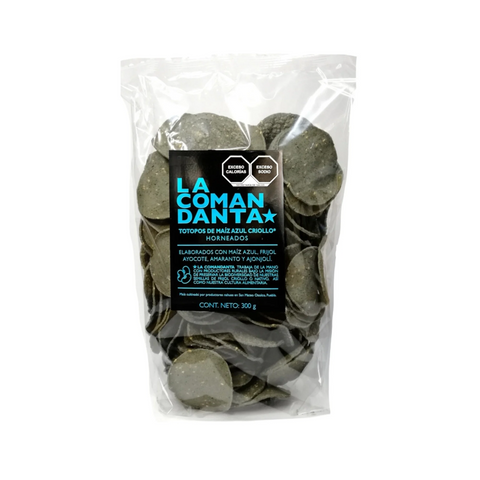 Totopos de Maíz Azul (300g) La Comandanta